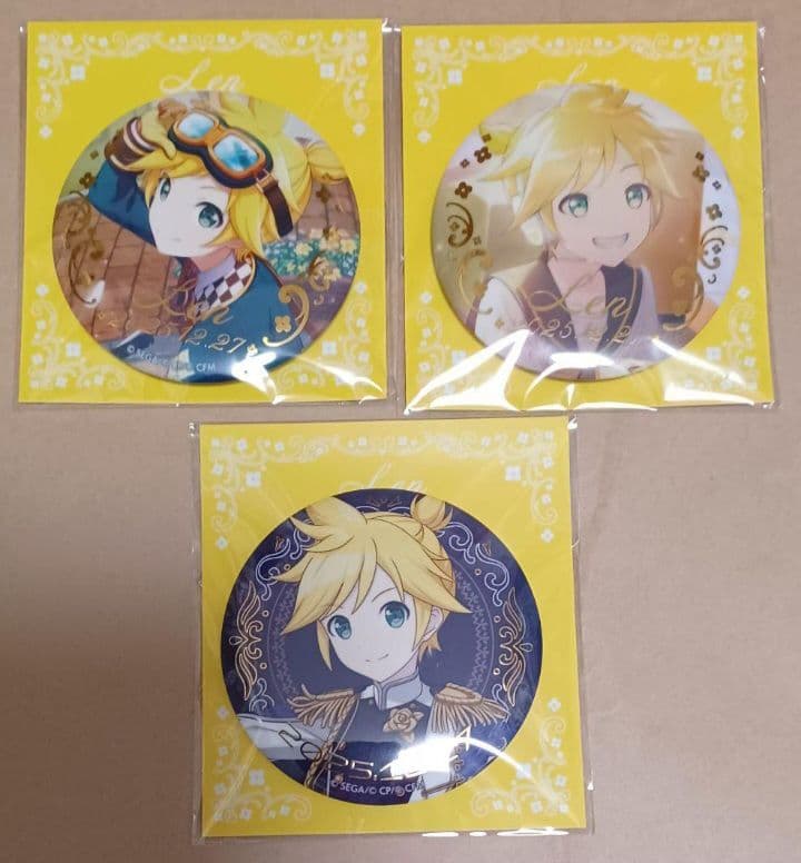 プロセカ はぴこれ バースデーギフト 鏡音レン 箔押し 缶バッジ セット