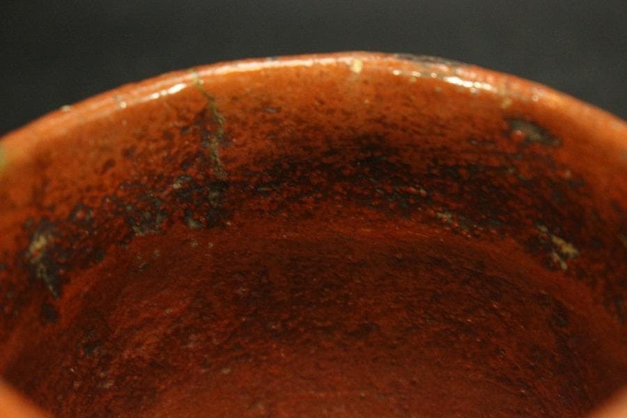 茶道具 赤楽茶碗 野点 時代物(A806)