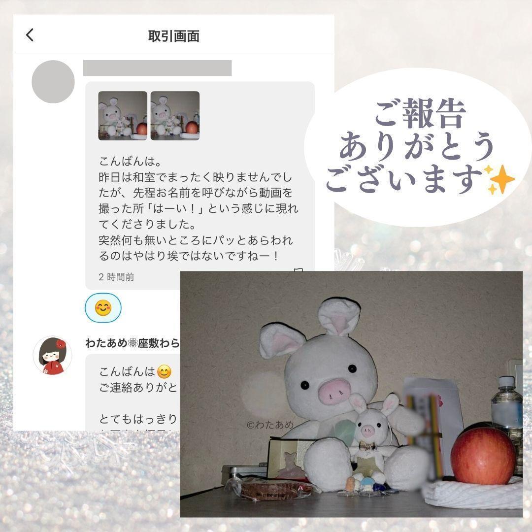 希少】座敷わらしと九尾狐が宿る彫刻霊石(月) 座敷童子 金運 お守り