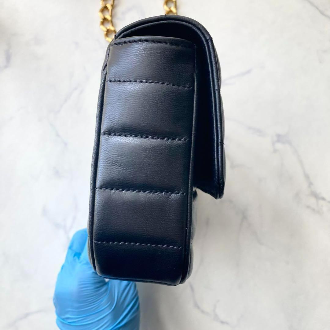 極美品 セリーヌ マトラッセ モノクローム チェーン ショルダーバッグ