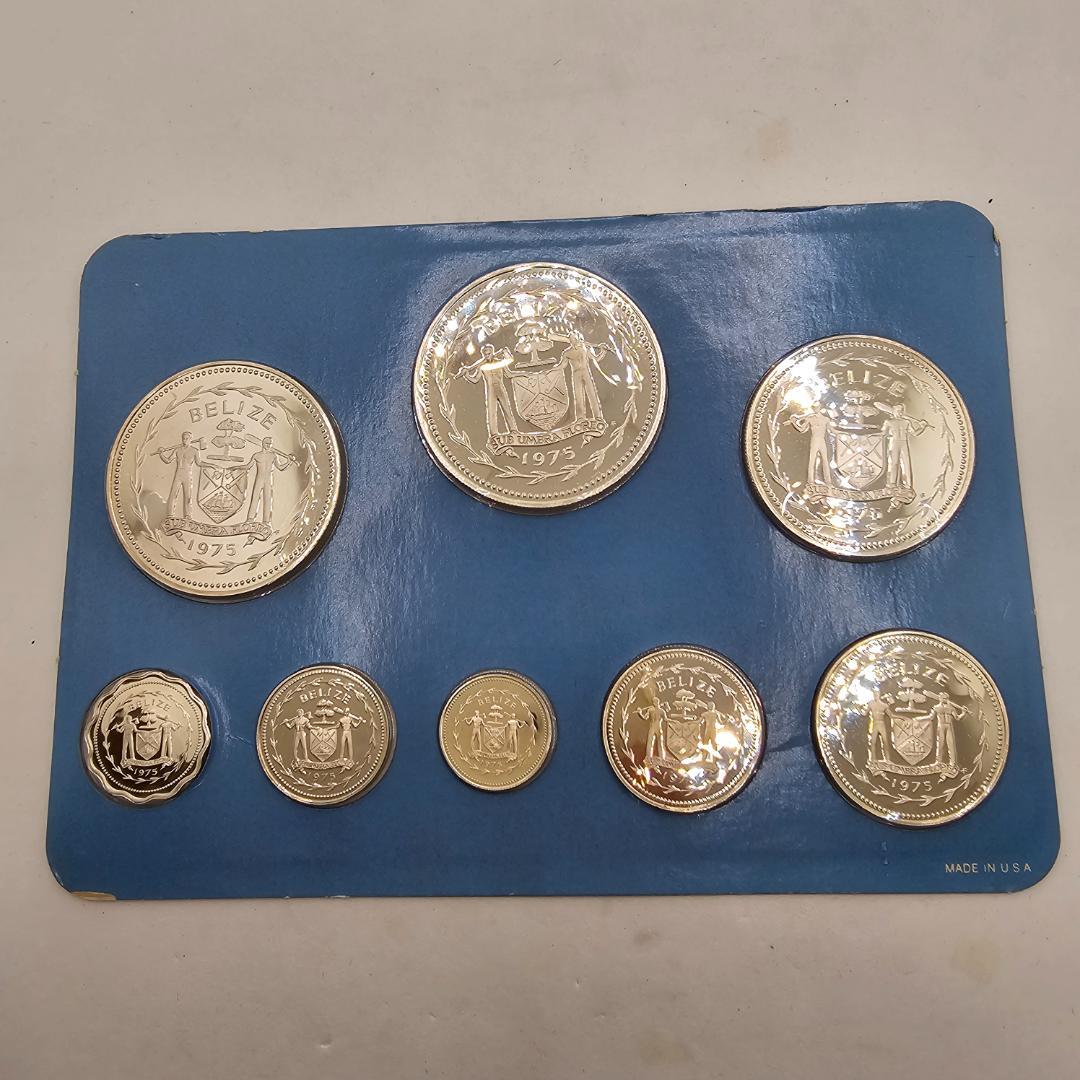 純銀】1975年 ベリーズ公式通貨 プルーフコイン 8種 フランクリン