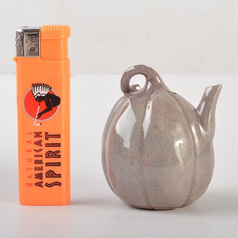 書道具　おびや窯　帯谷宗英造　窯変釉　水滴　共布共箱 　V　6480