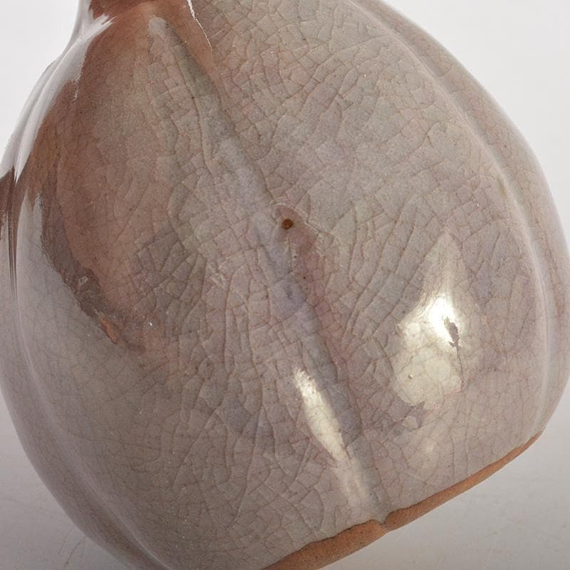 書道具　おびや窯　帯谷宗英造　窯変釉　水滴　共布共箱 　V　6480