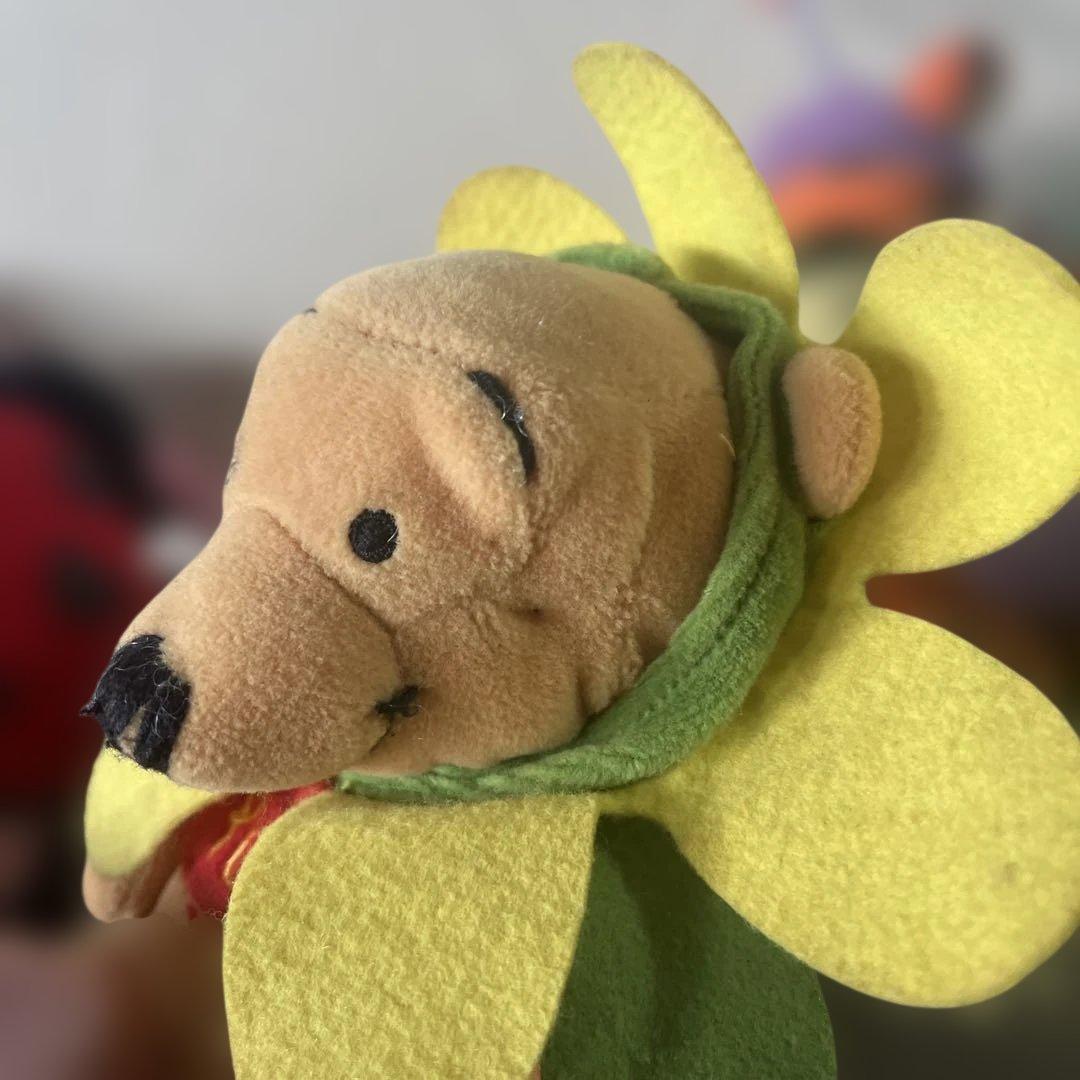 【希少】ディズニー プーさん ぬいぐるみ 3体セット てんとう虫 ひまわり 蝶々