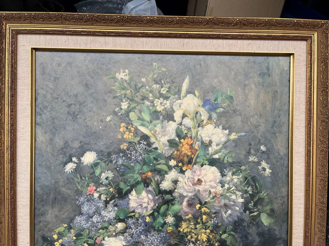 ピエール オーギュスト ルノワール 花瓶の花 薔薇 インテリア 額縁