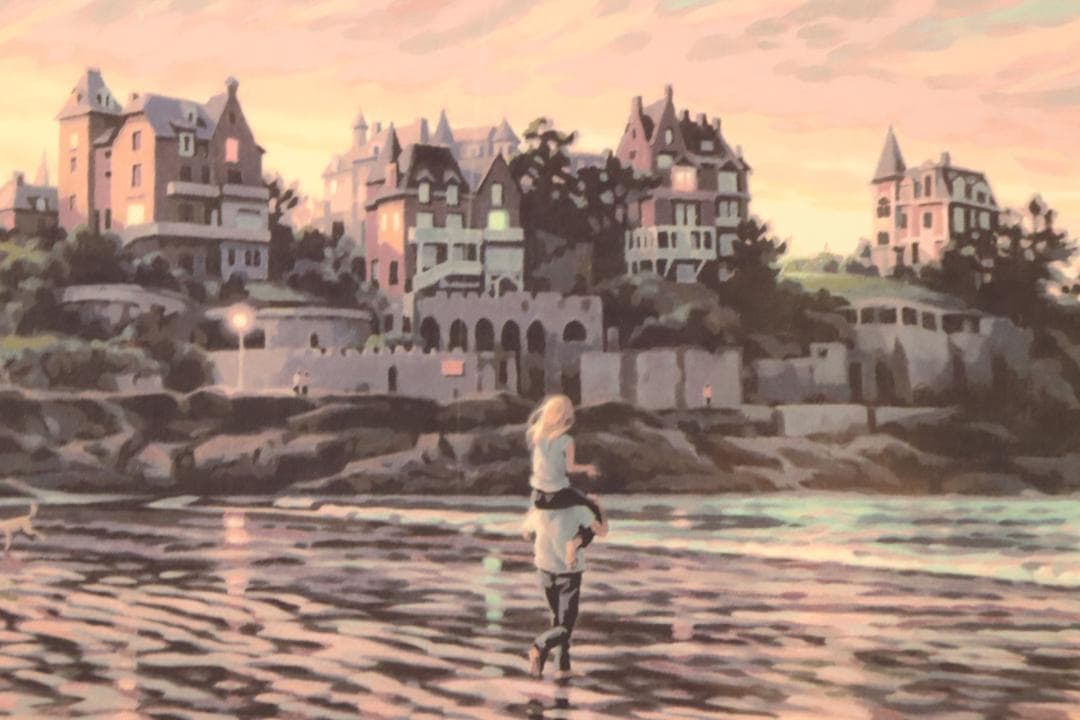 真作保証 笹倉鉄平 「エクリューズ浜」シルクスクリーン 直筆サイン 光