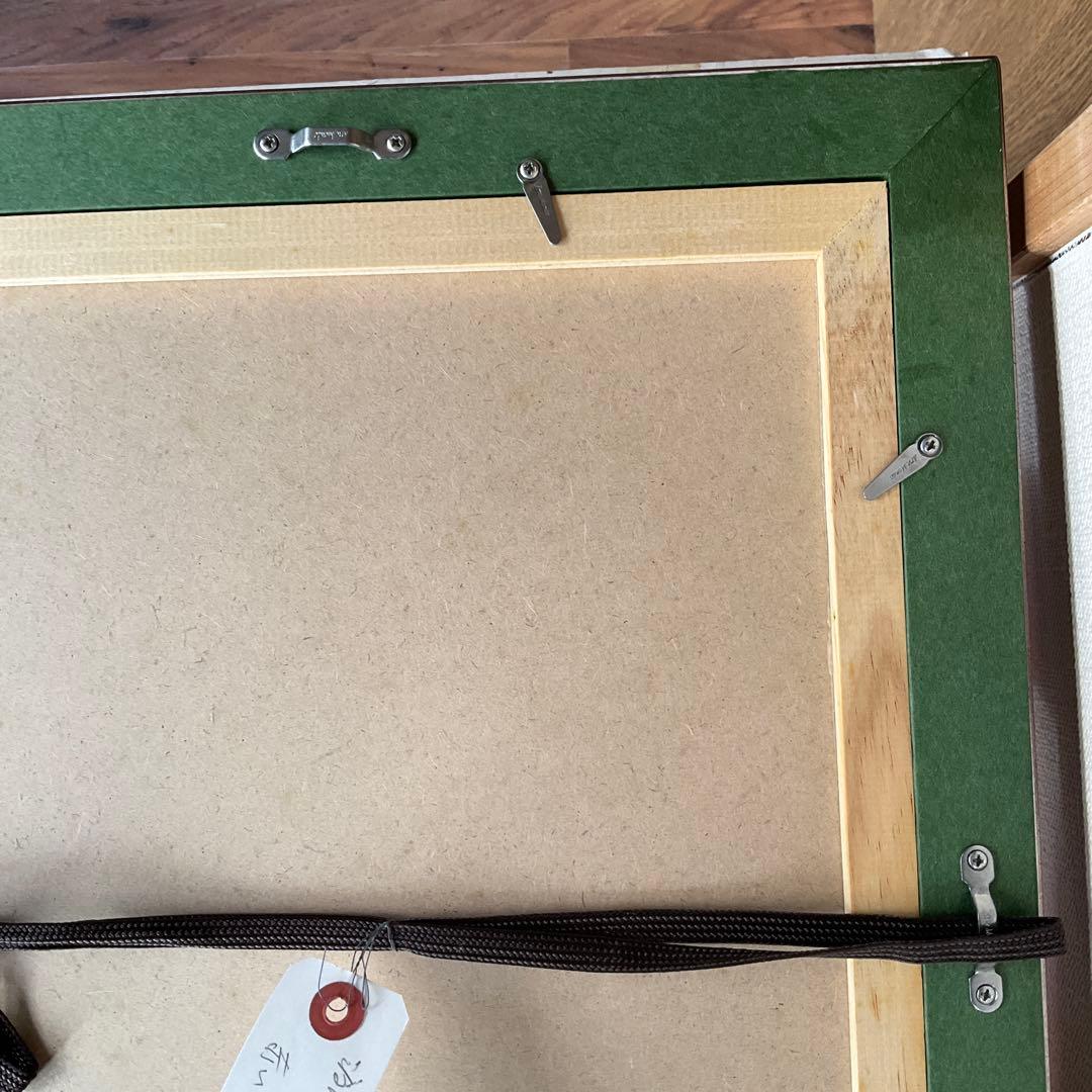 パステル画　渡壁公義「赤い薔薇」４号