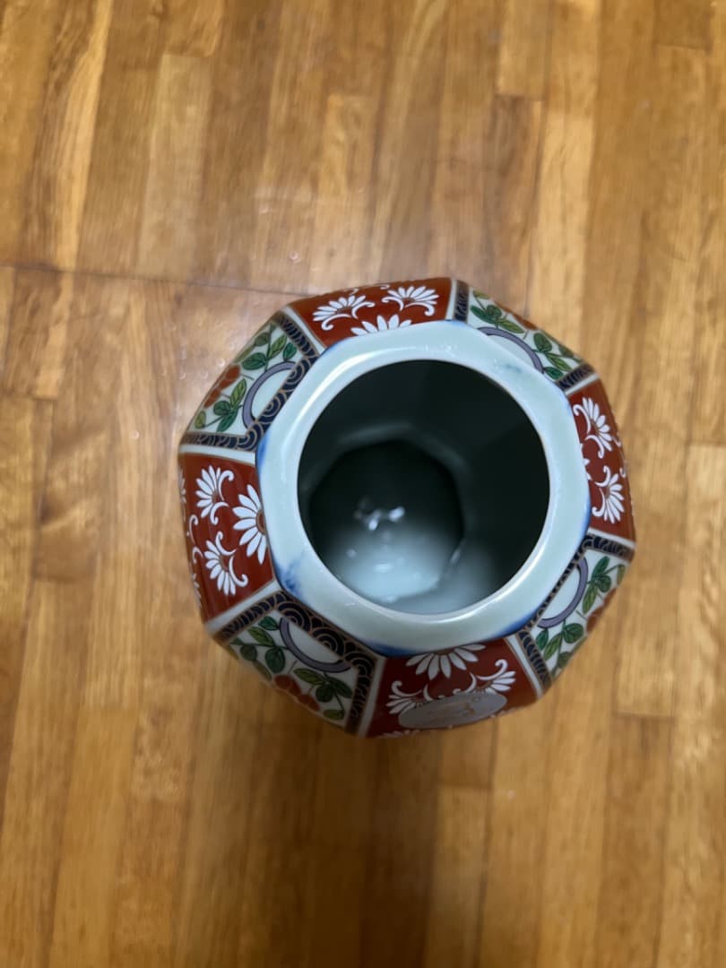 將軍壺　未峰窯 色絵　金彩　古伊万里 飾り物