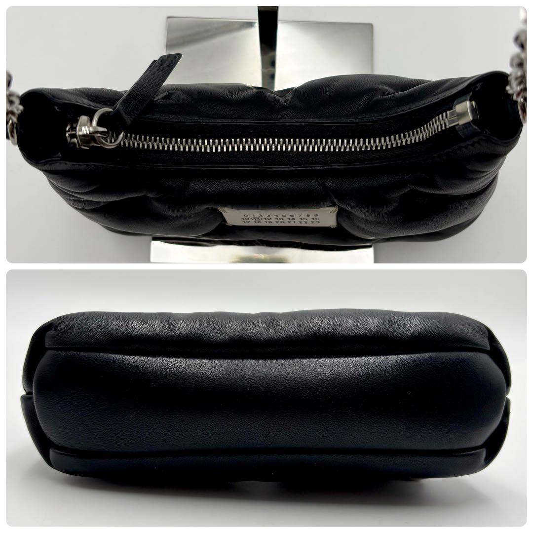 メゾンマルジェラ グラムスラム チェーンショルダーバッグ レザー ブラック