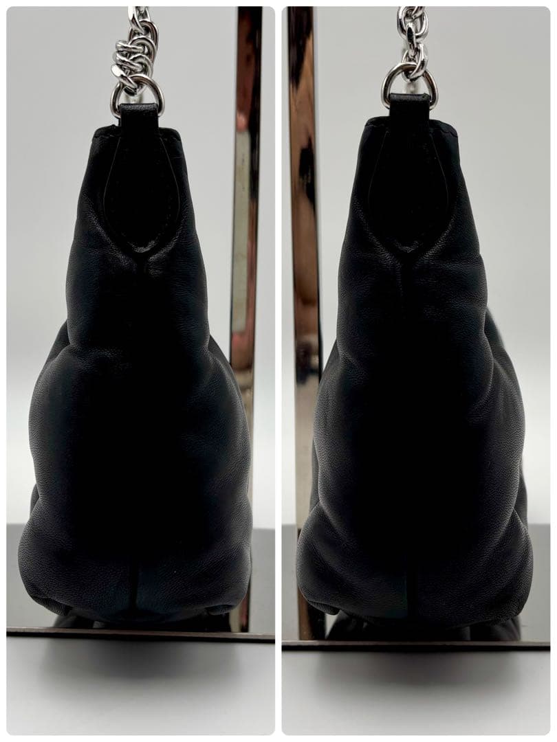 メゾンマルジェラ グラムスラム チェーンショルダーバッグ レザー ブラック