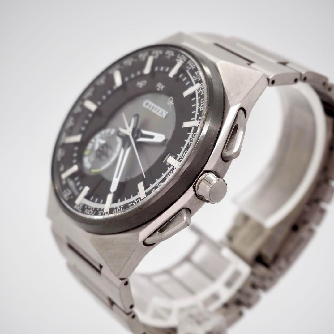 専用526 稼働【美品】シチズン 時計　チタン　電波ソーラー　サテライトウェーブ