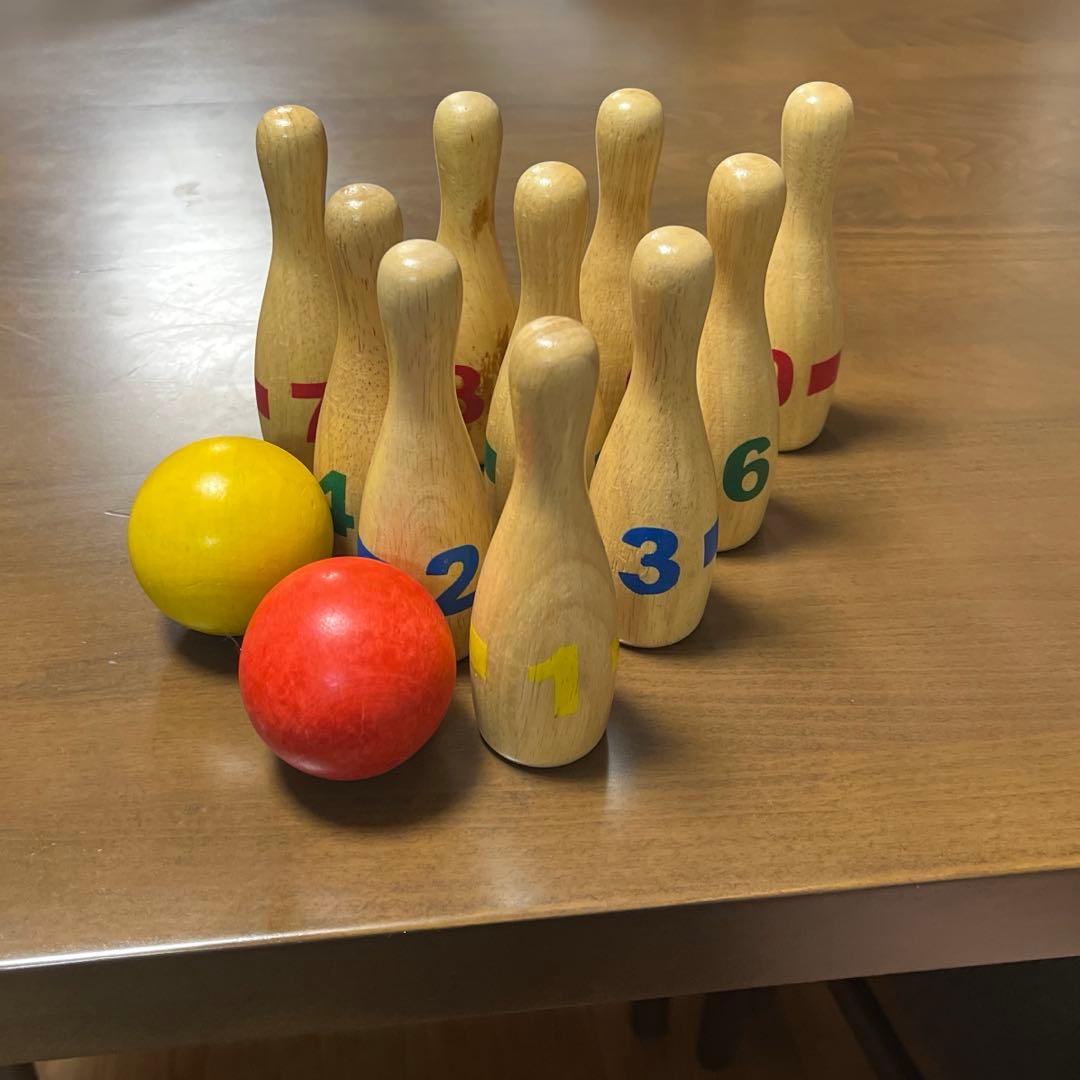 木製 ボーリングセット 〈約13cm〉 インテリア - メルカリ