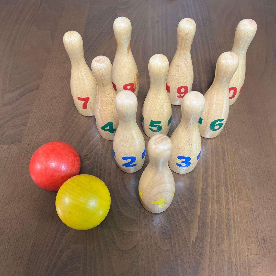 木製 ボーリングセット 〈約13cm〉 インテリア - メルカリ