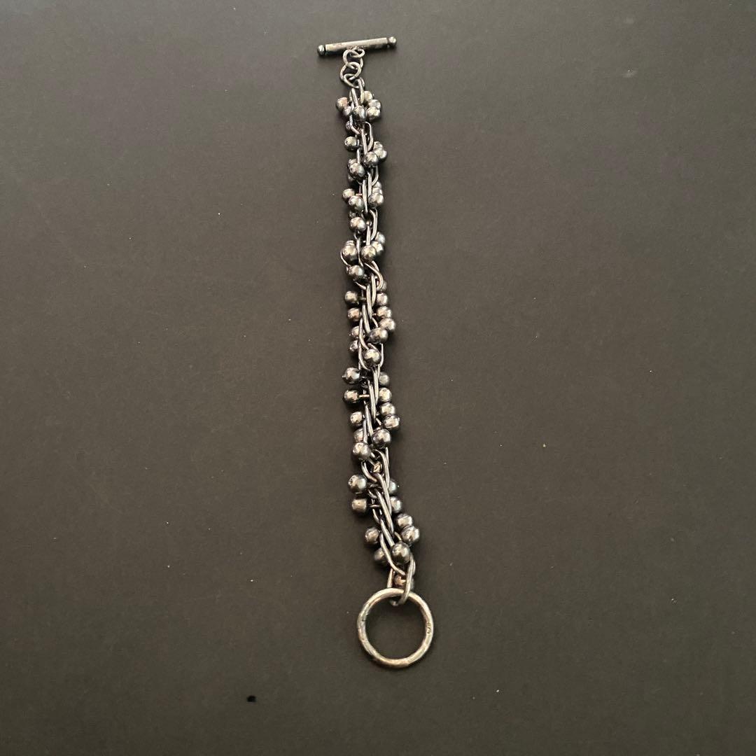 Vintage メキシコ シルバー パール DNA リンク ブレスレット