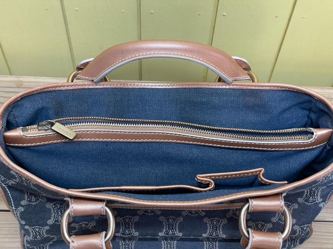 s*i様 CELINE セリーヌ パリ マカダム ブギーバッグ デニム ハンドバ