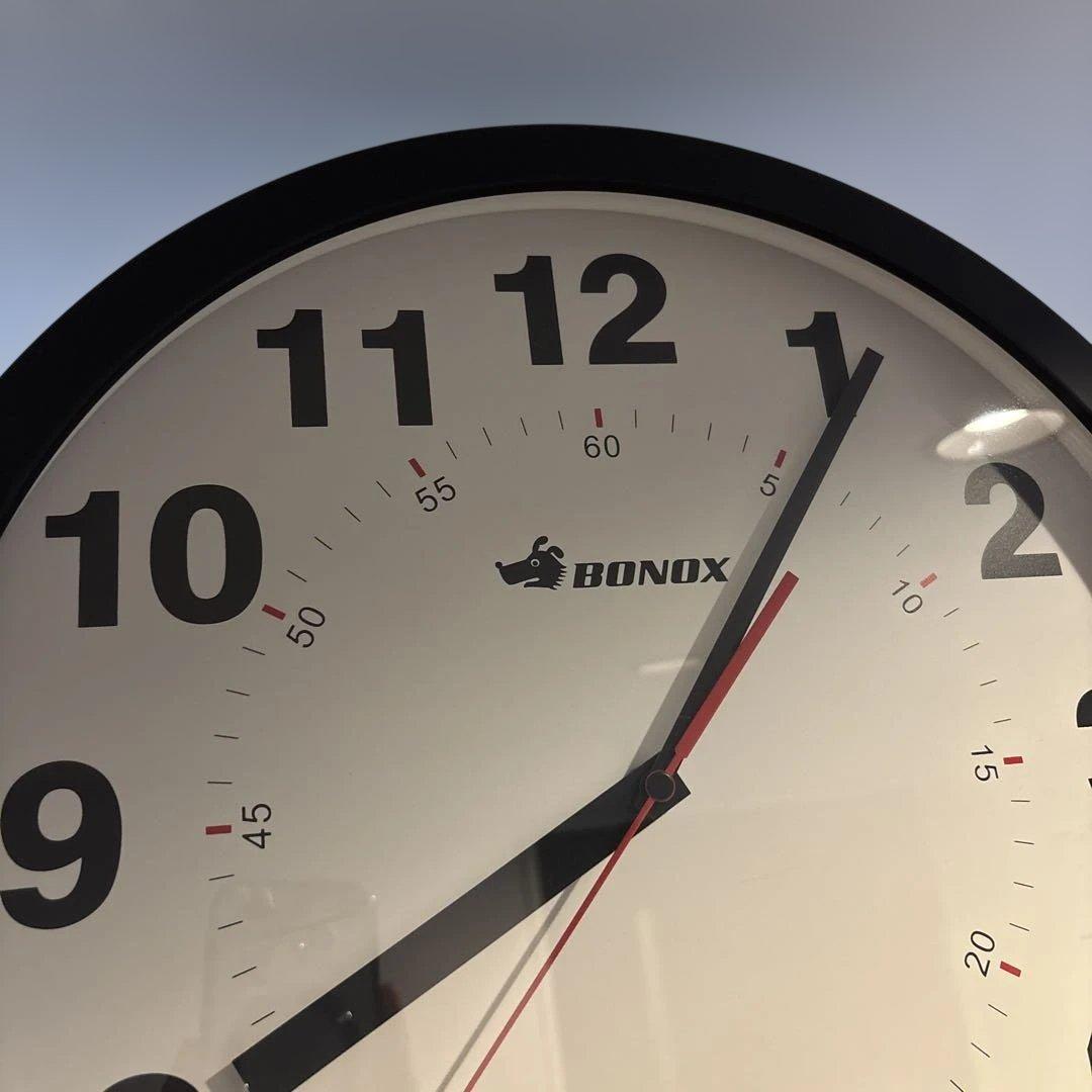 BONOX アナログ壁掛け時計 ブラック