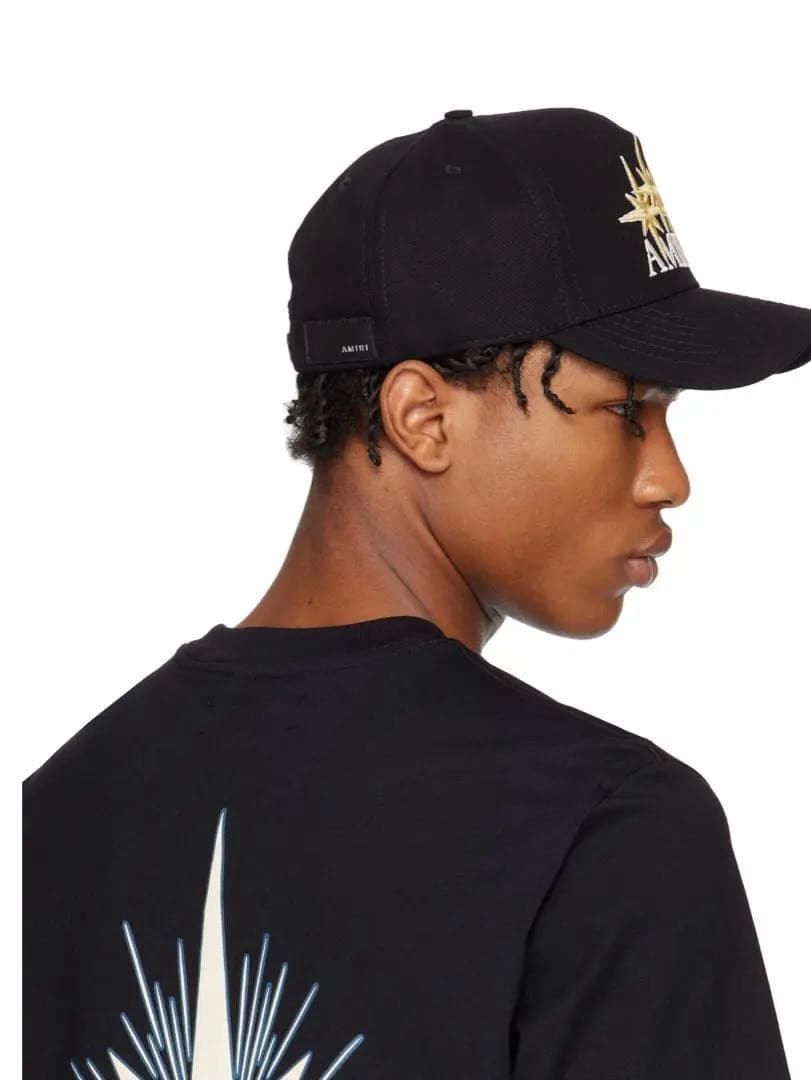 AMIRI 星型刺繍 トラッカーキャップ AMIRI ブラック メッシュキャップ