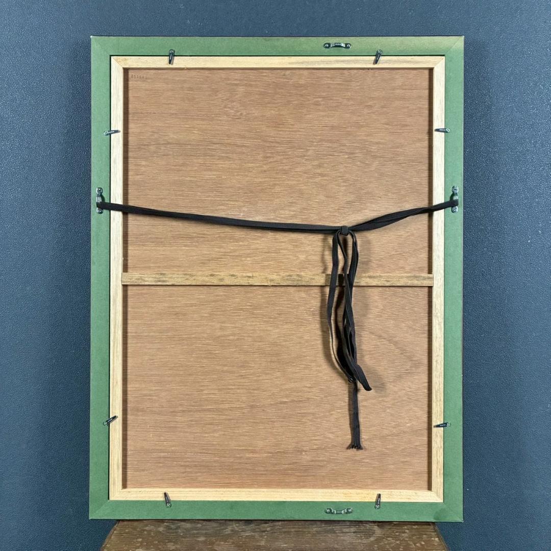 北岡文雄「犀川の秋」木版画 直筆サイン入り 1975年 解説書付属 お洒落