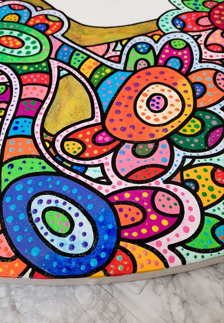 ☆鈴木哲也☆丸80 現代アート 原画 絵画 ポップアート ☆送料無料#141