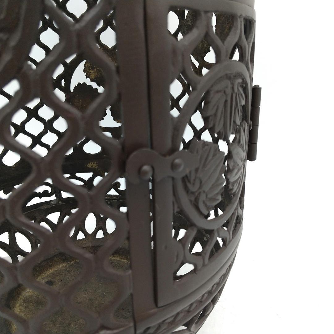 吊り灯籠 吊灯籠 灯篭 置き灯篭 葵紋 高岡銅器 高さ40cm アンティーク調