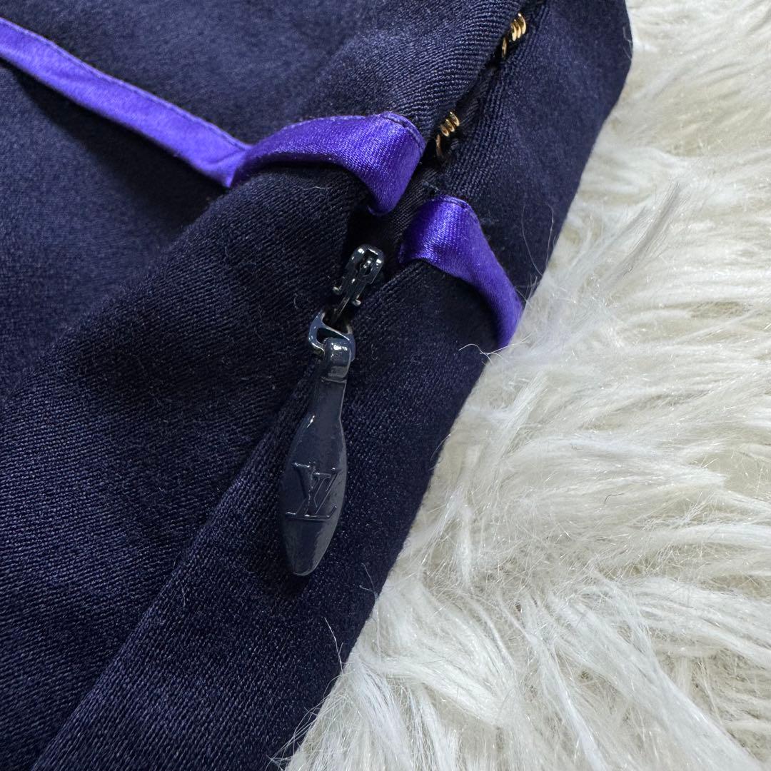 美品/希少✨ルイヴィトン スカート　フレア　ネイビー　34