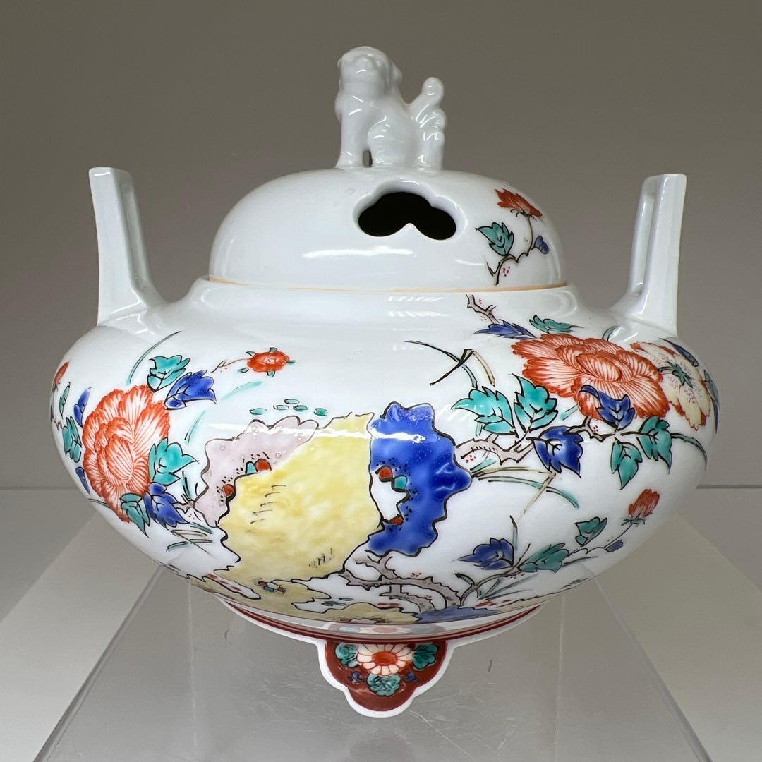 R106 彩色蒔金緑釉花鳥五稜梅瓶 花瓶（かびん）陶磁器 アンティーク