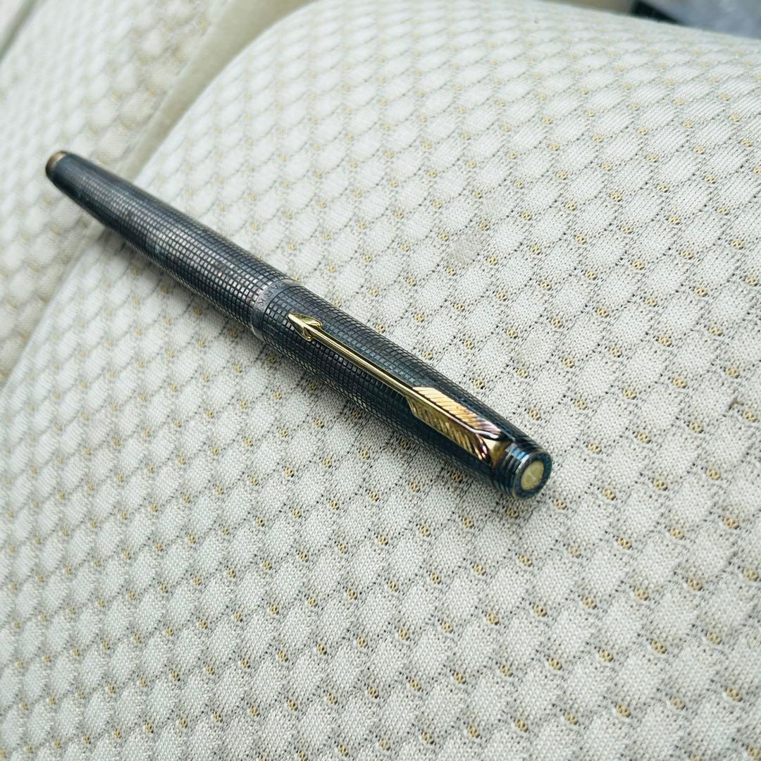 PARKERSTERLING CAP&BARRELU.S.A格子柄 14万年筆