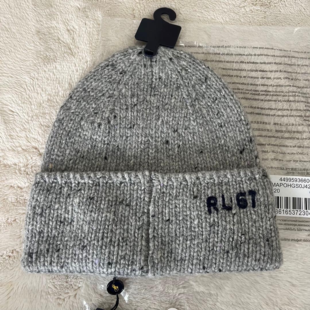 ラルフローレン ニット帽 グレー ベイクルーズジャーナルスタンダード