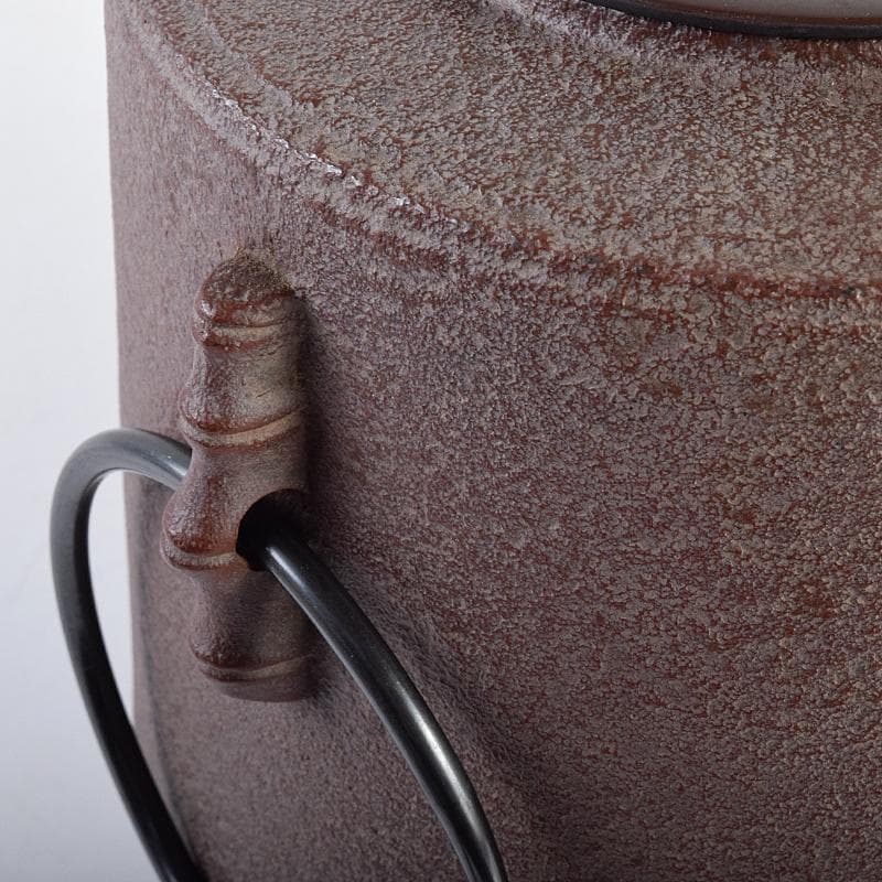 D559 送料無料腰霰釜敬典作在銘茶釜共箱茶道具茶室茶道