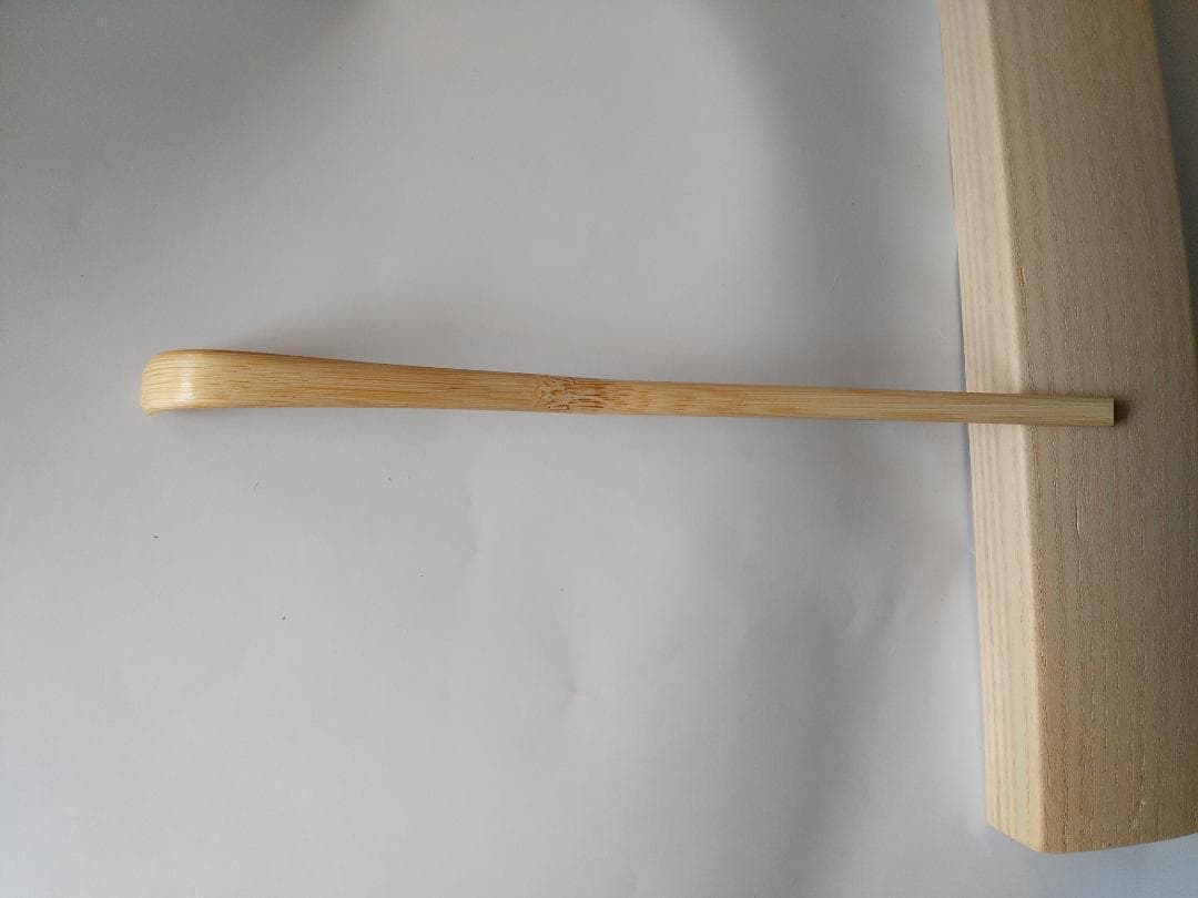 茶杓 前大徳 佐藤朴堂 銘「野菊」 茶杓師 宗竹 下削 白竹 共