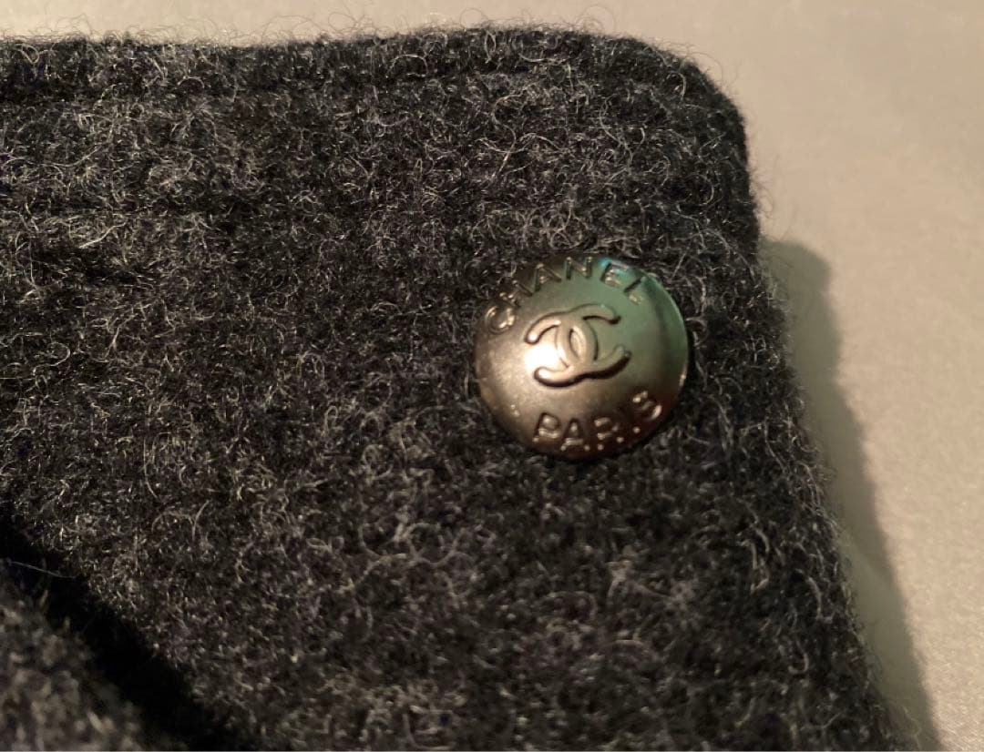 高級 CHANEL シャネル ヴィンテージ ウール スカート97A フランス製