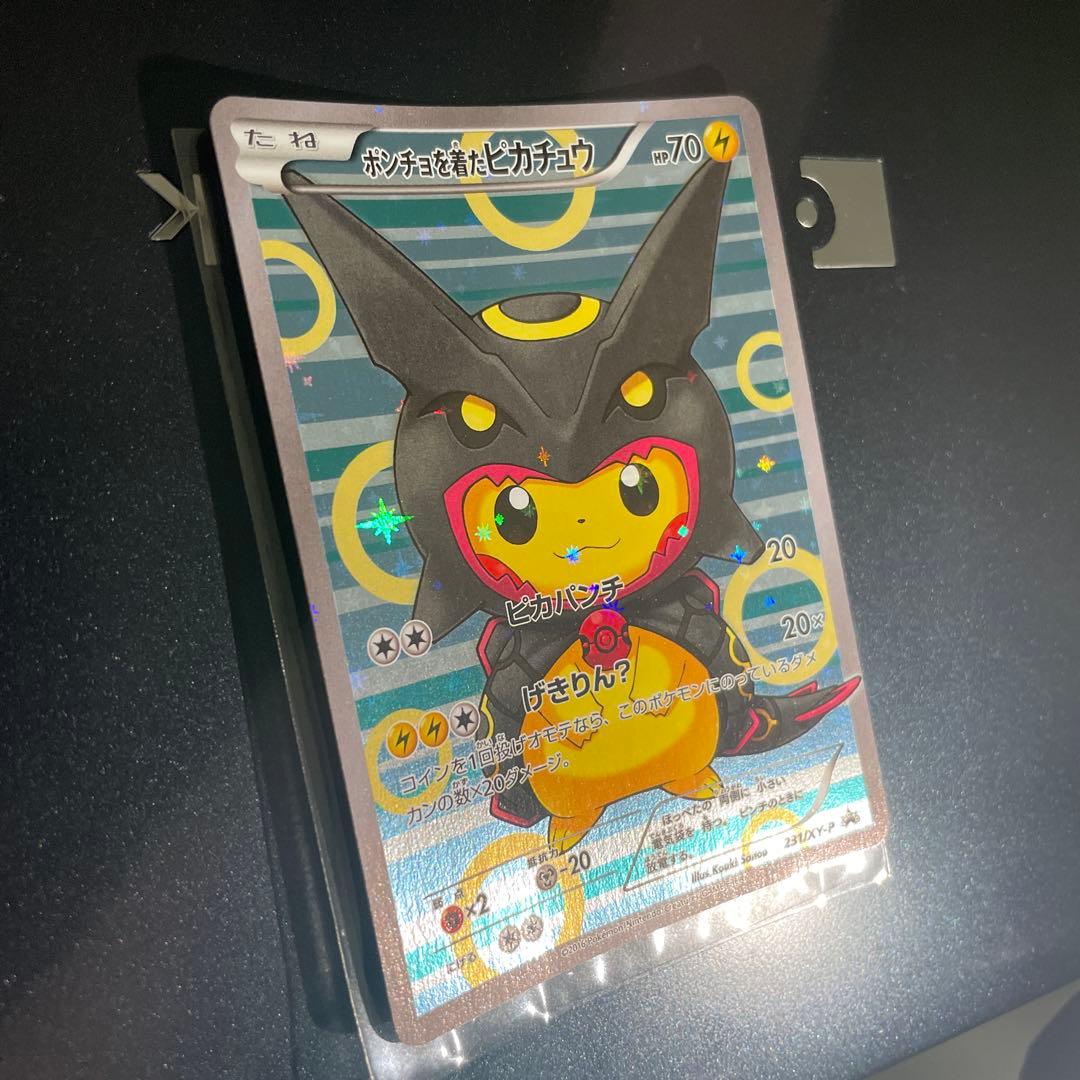 ポンチョを着たピカチュウ　黒　レックウザ