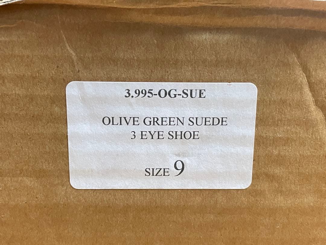 イギリス製 別注品 SOLOVAIR 3ホール レザーシューズ UK9 グリーン