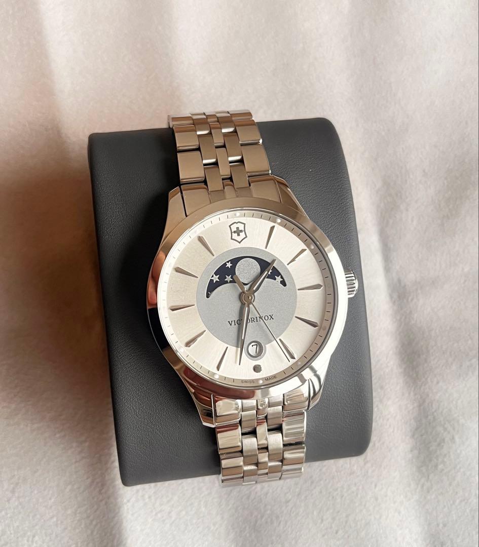 ビクトリノックス Victorinox ムーンフェイズ 35mm シルバー　時計