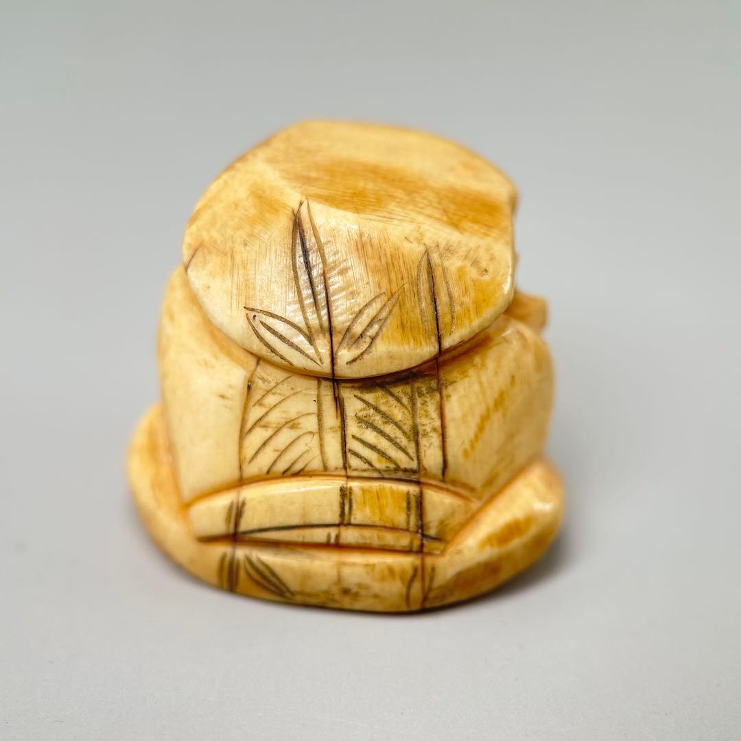 B福の神像 四体セット彫刻根付天然素材アンティーク骨董飾り物古美術置物