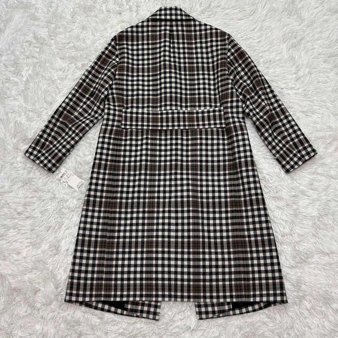 新品】23区 チェスターコート タータンチェック ロング 38 M相当