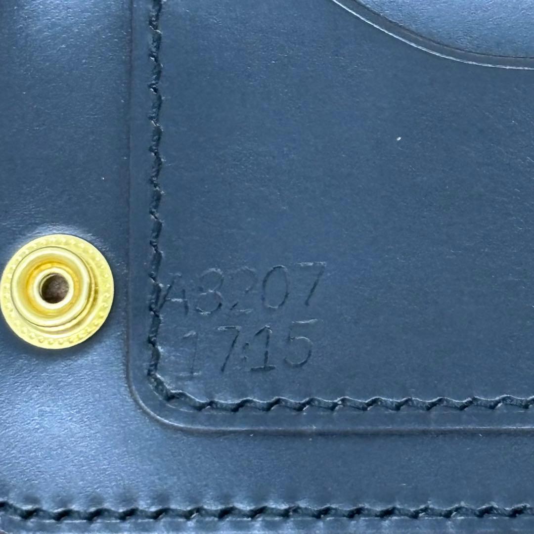 クロムエクセル　トラッカーウォレット　ミドル　黒　茶心　3層　印　HORWEEN