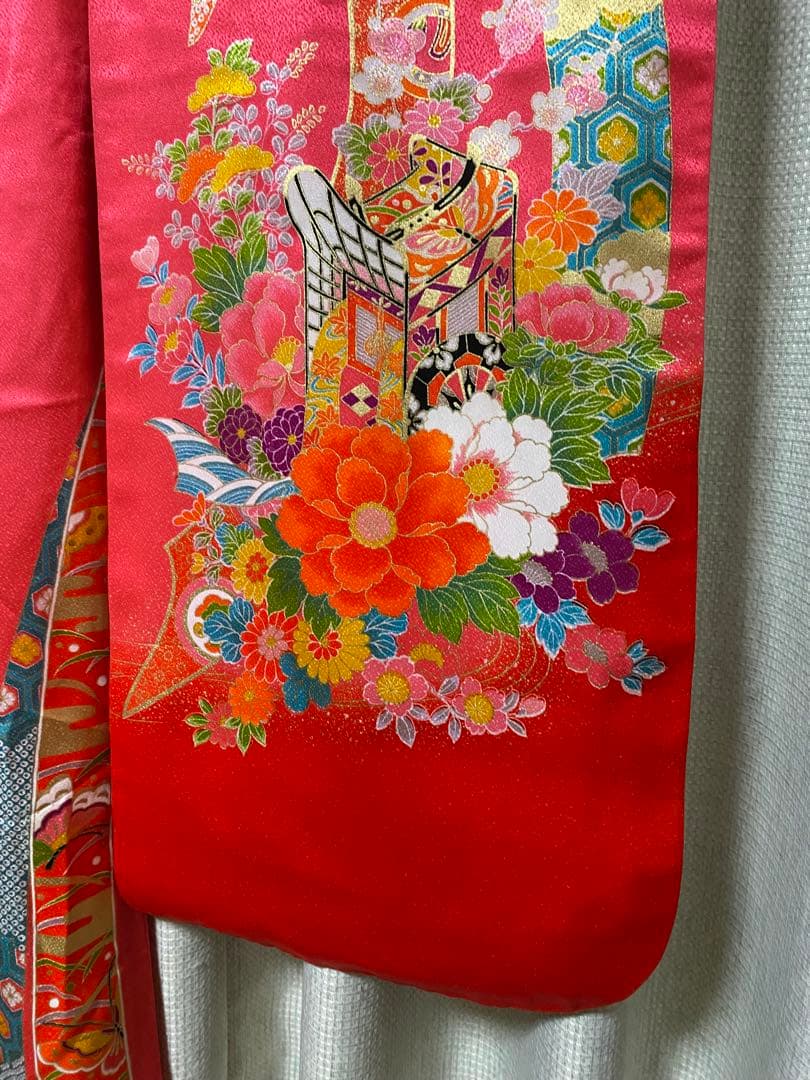 七五三 7歳　着物帯小物セット付　花柄