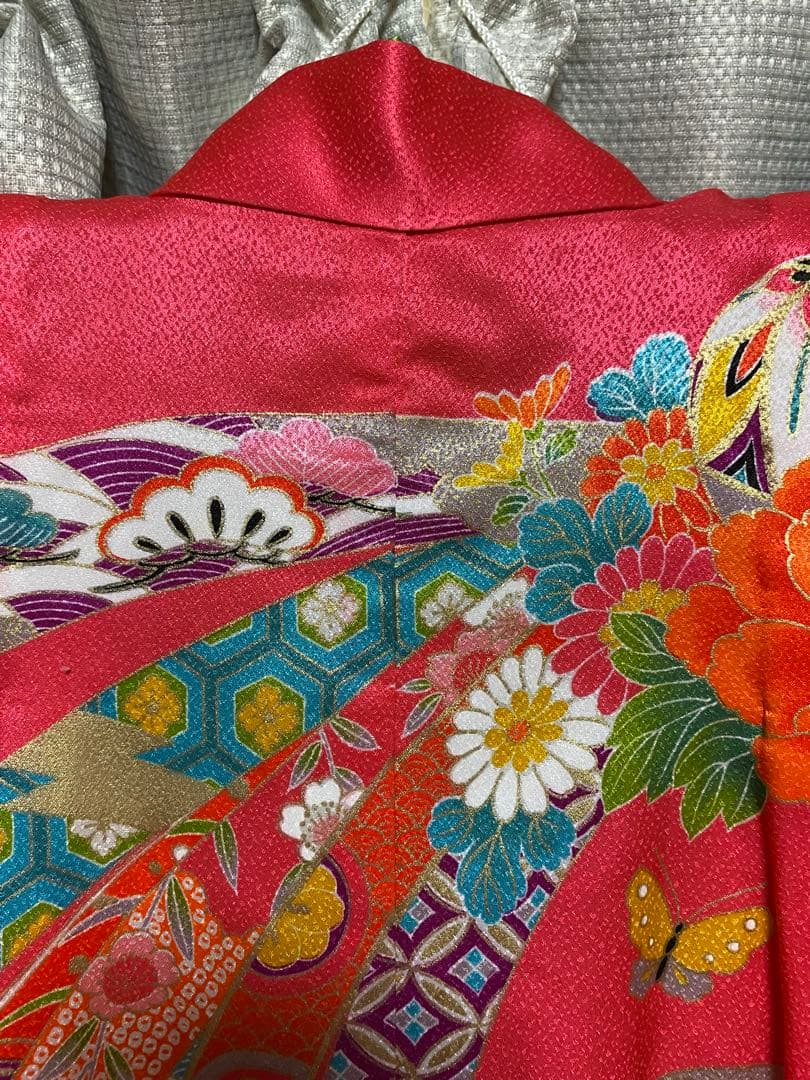 七五三 7歳　着物帯小物セット付　花柄