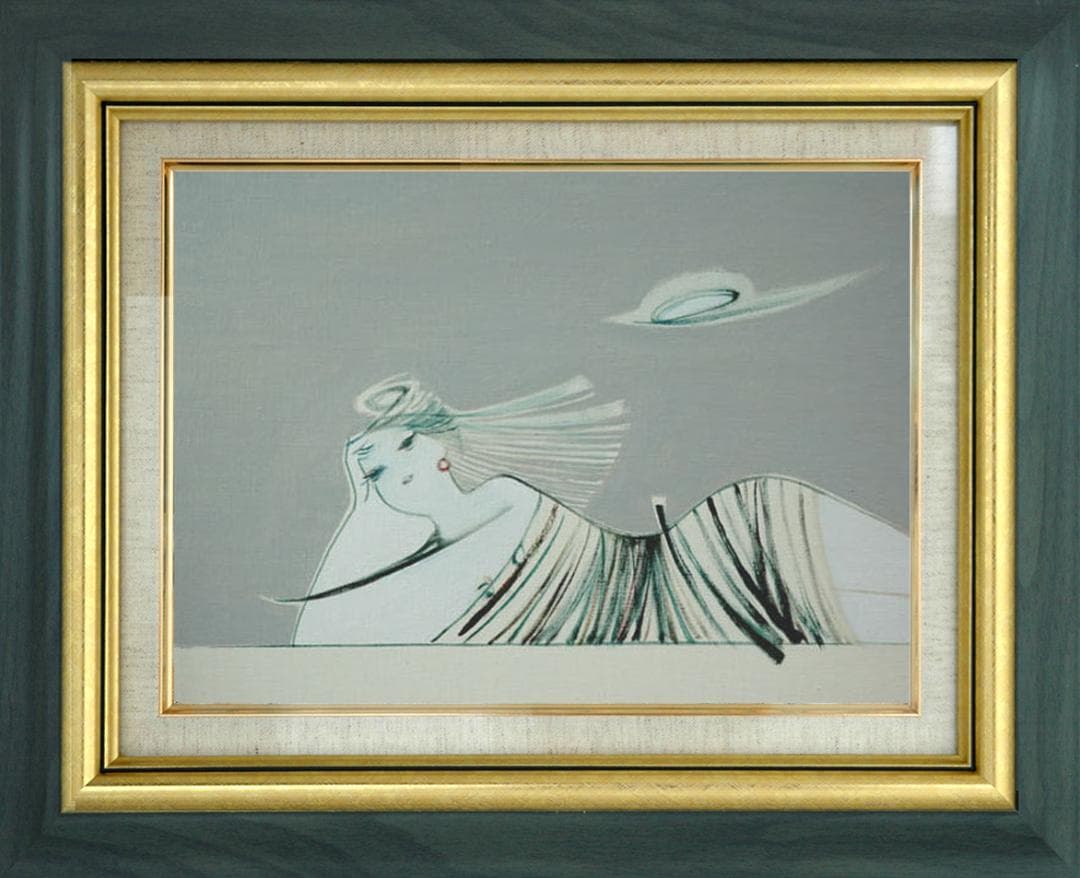 油絵 菅家令子 絵 絵画 インテリア F4-080515 人物 女性像