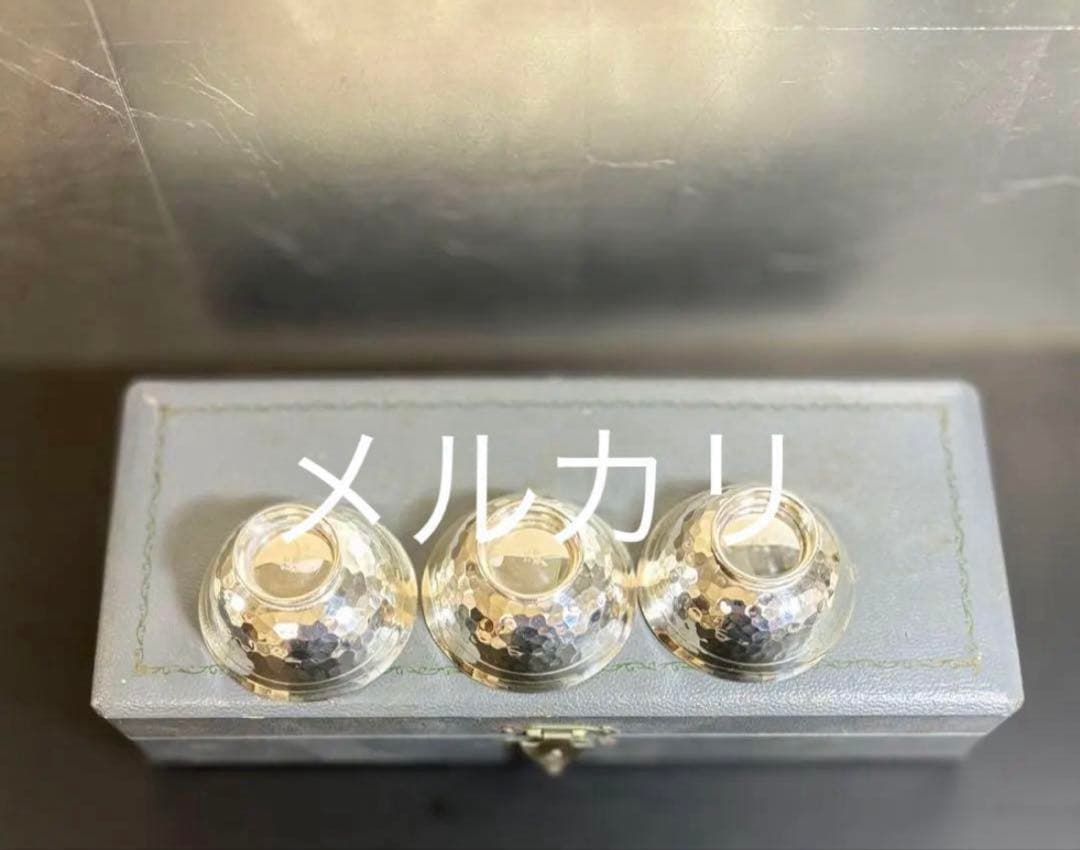 銀座和光 WAKO 純銀 sterlingsilver 猪口 杯 箱有　茶托