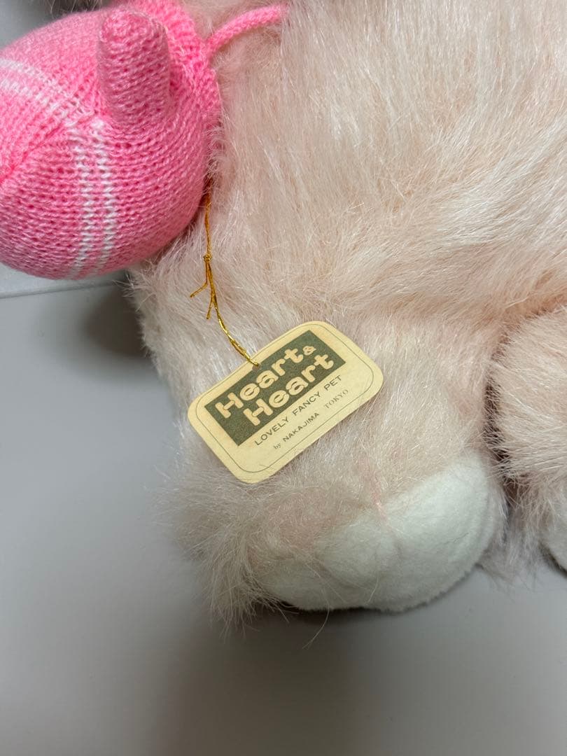 【当時物】　Heart &Heart ナカジマ　ぬいぐるみ　昭和　レトロ　ねこ