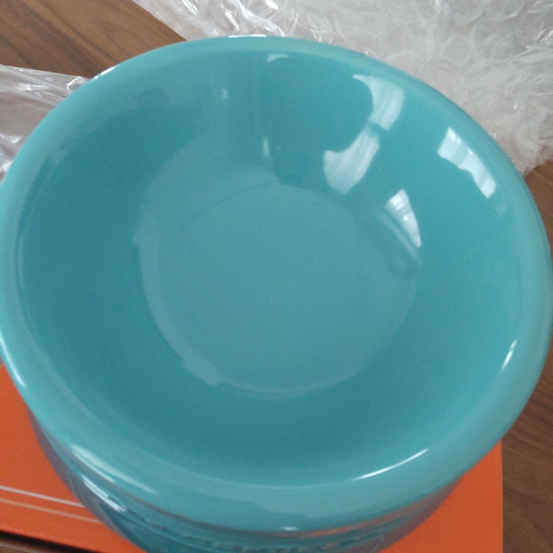 LE CREUSET 青 陶器 ペットボウル カリビアンブルー M 限定品 新品