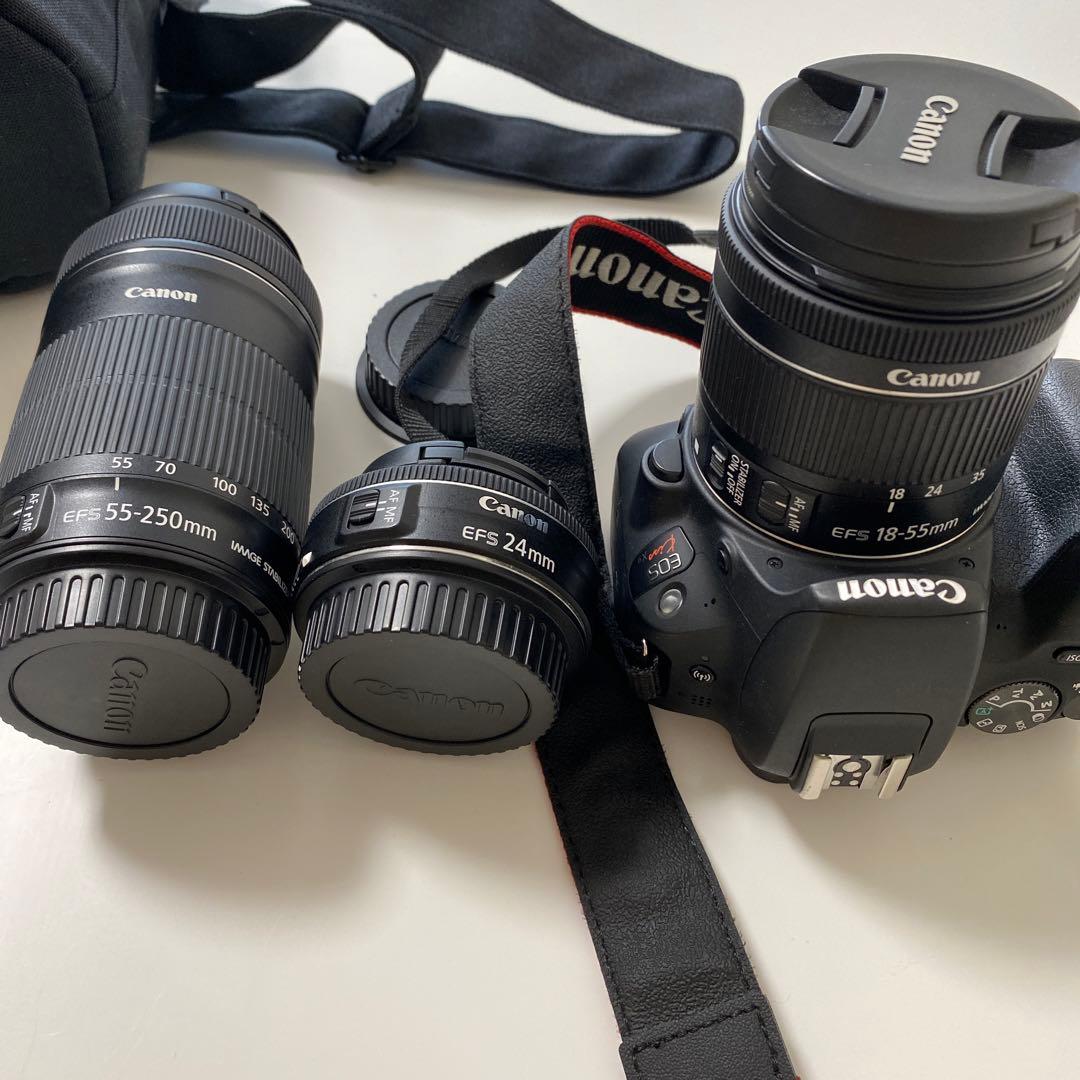 Canon kiss x9 ダブルズームキット単焦点レンズレンズカバー付き