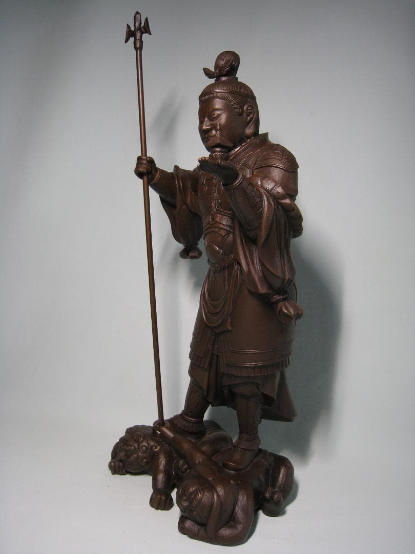ブロンズ製【毘沙門天立像 】京仏師今来田圓篁作 国宝運慶作毘沙門天