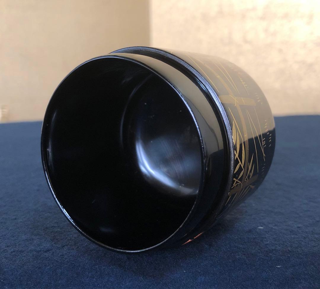 《R》茶道具 秋草蒔絵 雪吹棗 松峰作 共箱 元箱　260116き4