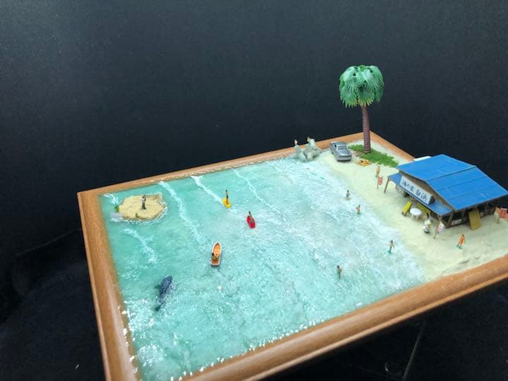 海の家 海岸ジオラマ