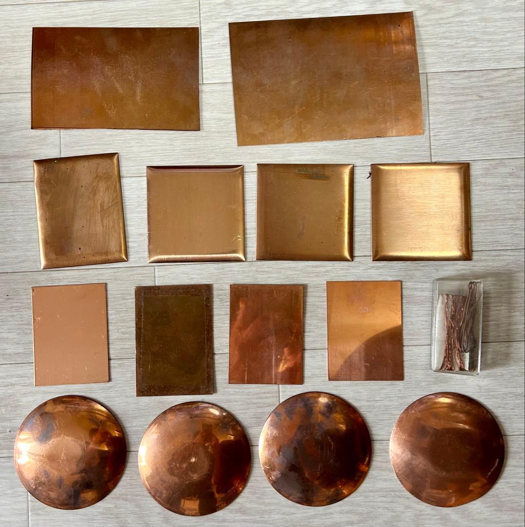 値下げ　七宝焼　新品材料118点焼いてあるもの32点　銀箔もあります　おまけ追加