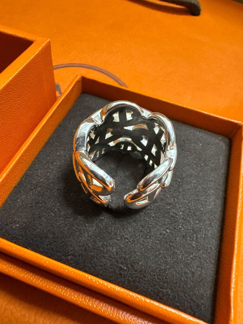 エルメス シェーヌダンクル アンシェネ リングGM サイズ51新品同様