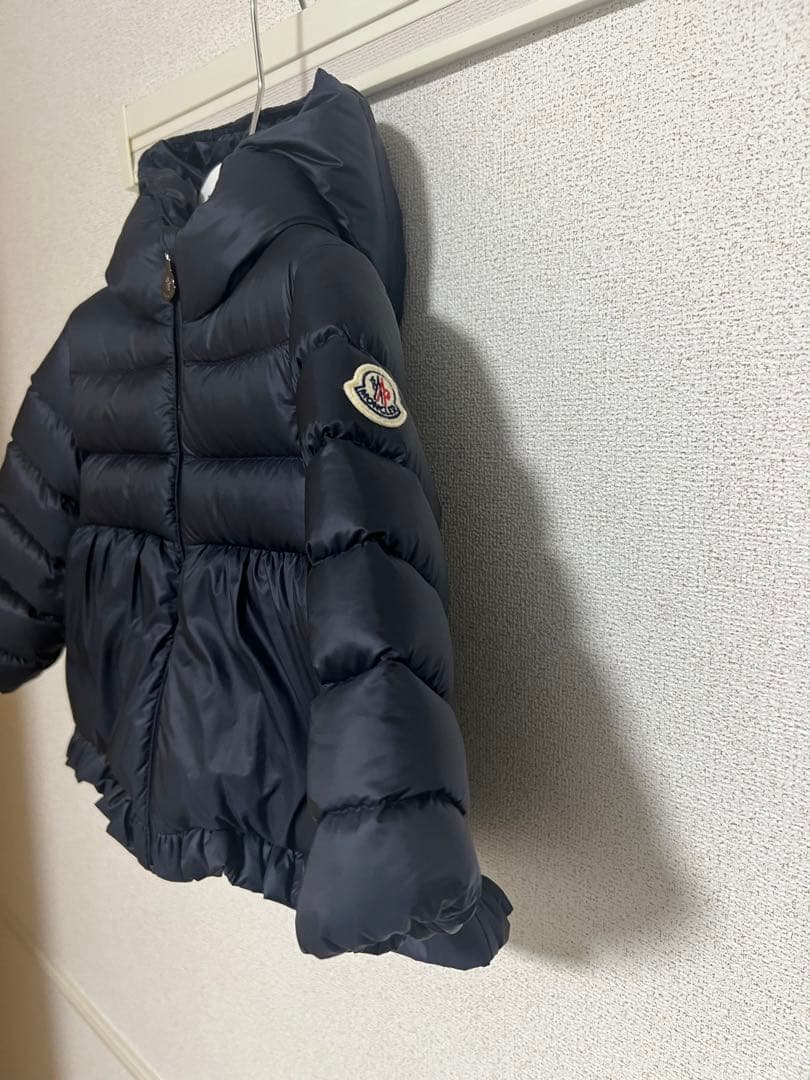 モンクレール フリル付きダウンジャケット 80cm ネイビー